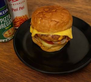 Aloo tikki cheese burger