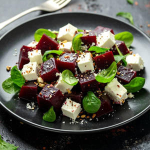 Roasted Beetroot Yogurt And Feta Salad