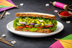 Corn Cheese Sarso Ka Saag Sandwich