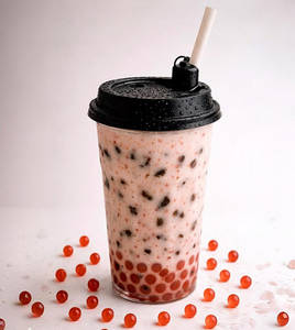 Strawberry Brownie Boba(bubble Tea - 350ml)