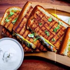 Mysore Paneer Cheese Toast Sandwich