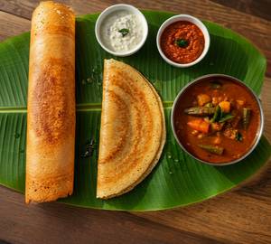 Plain dosa + ghee dosa combo
