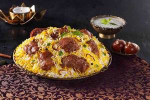 Dum Gosht Biryani (Dum Mutton Biryani, Boneless - Serves 2)