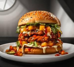 Veg paneer tikka burger