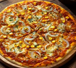 Pizza onion corn