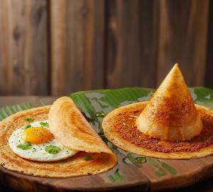 Egg dosa + podi dosa combo