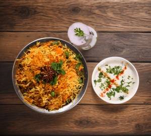 Veg Biryani with Raita