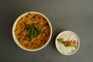 Tomato Rice With Raita