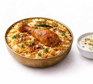Chicken Dum Biryani Fresh Full Raita