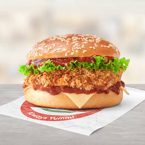 Spicy Lucy Crispy Chicken Burger