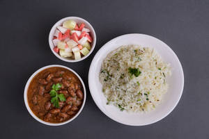 Rajma Masala Rice Meal Bowl With Salad