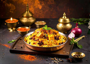 Paneer Mughlai Biryani(serves1)