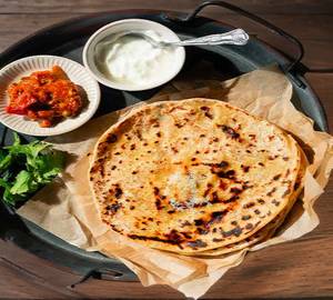 3 Aloo Pyaz Paratha Fish Mix Raita Pickle