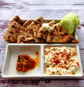 Paneer Paratha & Curd