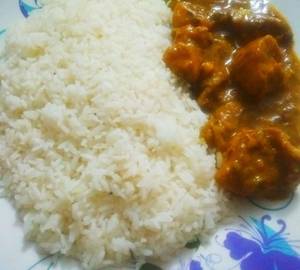 Beef chukka gravy with white rice