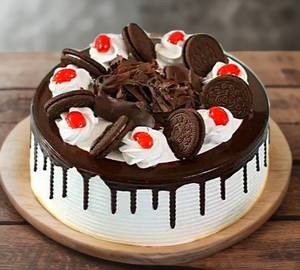 Special oreo forest cake with big candle