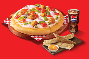 3in1 Combo : Chatpata Chicken Feast Pizza