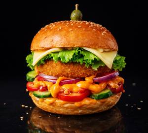 Spicy chicken burger