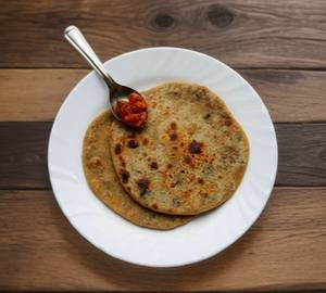 4 Sattu ka paratha, with achar