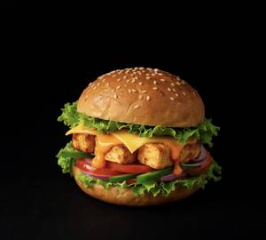 Veg cheese paneer burger