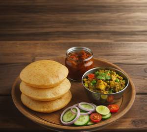 3 sada roti with sabji pickles and salad [1 person]