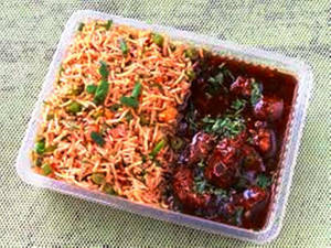 Veg Manchurian With Fried Rice