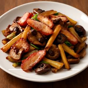 Roast Pork With Mushroom And Bamboo Shoots 