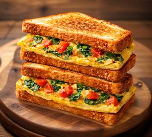 Butter omelette with bread (2 pcs)