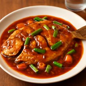 Slice Pompfret Mandrian Sauce