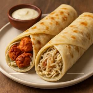 Chicken Tikka Roll 1 + 1 Chicken Shawarma Roll