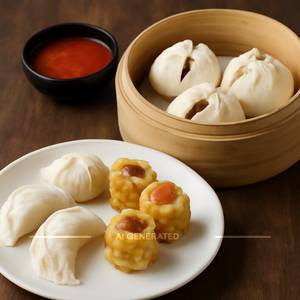 Steam Dimsum Platter (dumpling & Suimai & Cha Sue Pao)