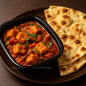 Kadhai paneer [250 ml ] box + 2 butter naan