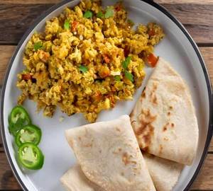 Egg bhurji with roti (2 pcs)
