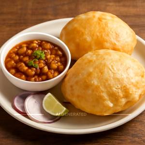 Chhole Bhature (1 Plate 2 Pcs.)