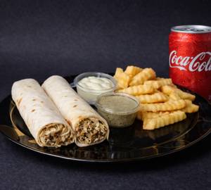 Chicken Shawarma with Coke 250ml Soft Beverage and Fries [Small]