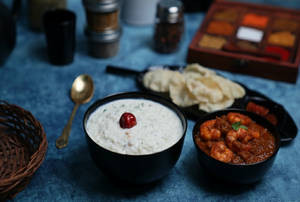 Curd Rice With Prawn Thokku