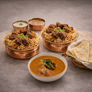 Mutton Dum Biryani Family Pack (Serves 3-4)