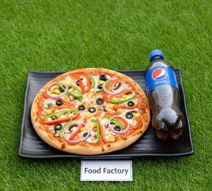 Veggie Delight Pizza [8 Inches] With Pepsi [400 Ml]