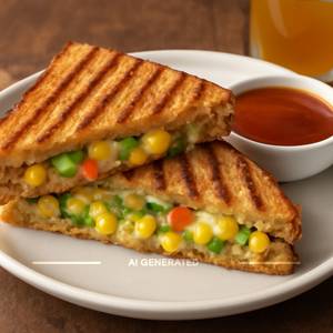 Veg grilled corn cheese sandwich