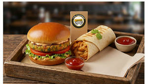 Chicken Butter Wrap + Regular Burger