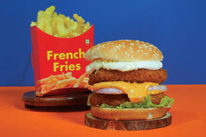 Combo Cheese Double Tikki Burger