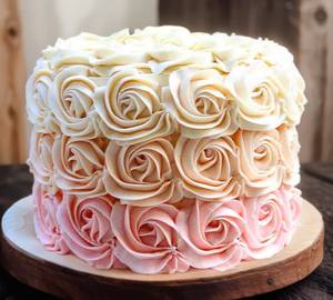 Colour Full Floral Design Vanilla Cake