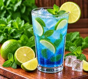 Blue lime soda