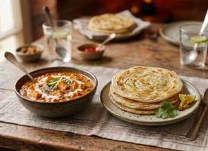 Paneer Lababdar With Malabari Parantha