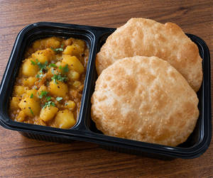 Aloo Sabzi & Bhature Breakfast Combo