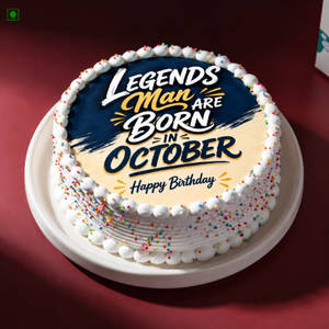October Month Man Birthday Cake