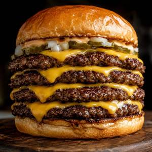 Quadruple Smash Burger