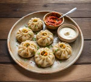 Veg Steam Momos (6 Peices)