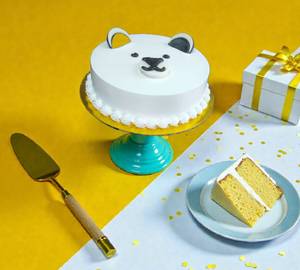 Eggless Teddy Butterscotch Cake
