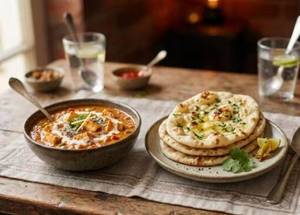 Paneer lababdar with butter Naan